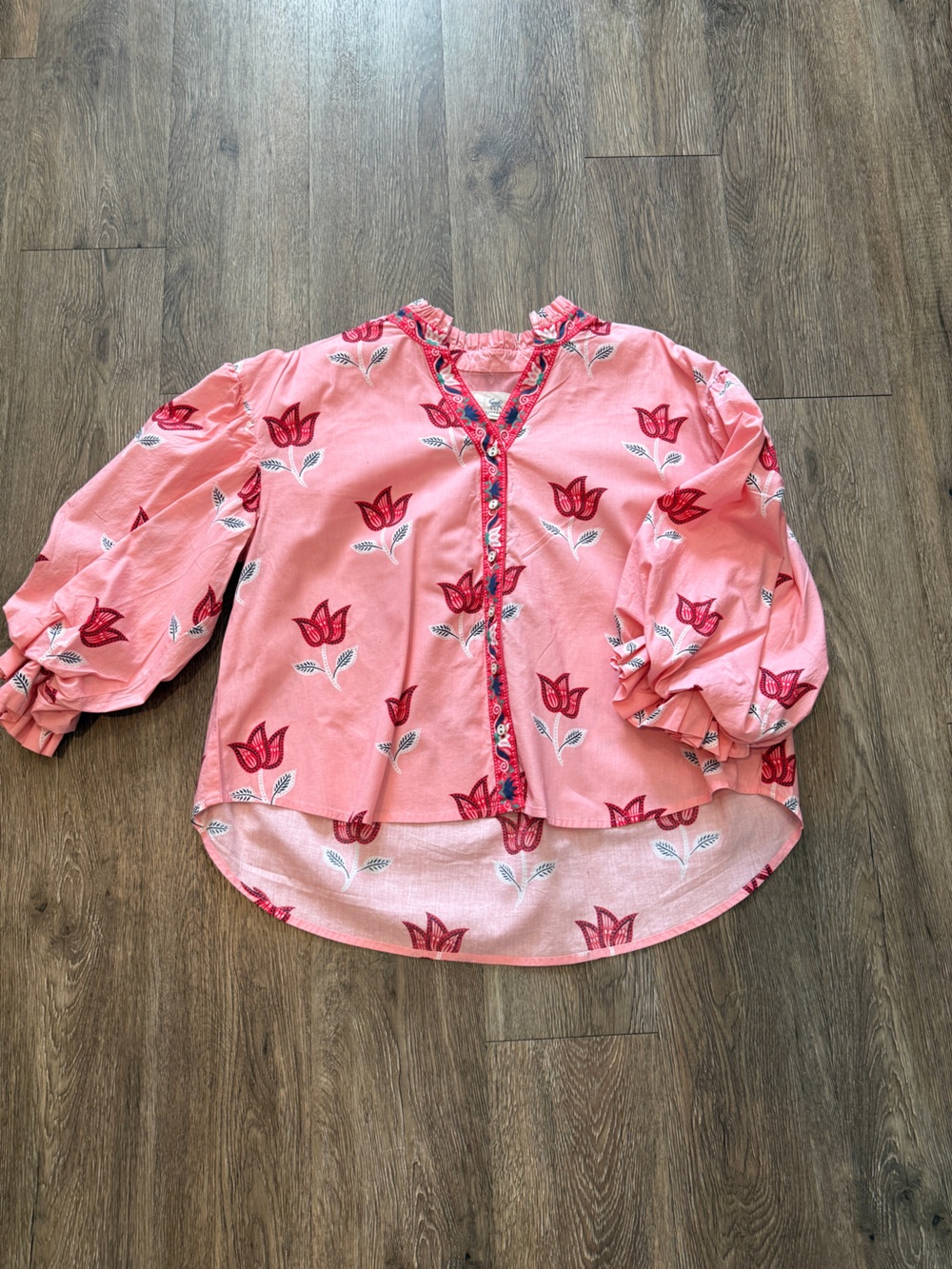 Printfresh Floral Balloon Sleeve Blouse - Picture 2 of 6